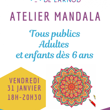 Atelier mandala tous publics (enfants à partir de 6 ans)