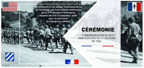 Cérémonie du 80ème anniversaire de l'Armistice de la Seconde Guerre Mondiale le jeudi 8 mai