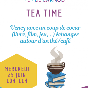 Tea time à la médiathèque mercredi 25 juin