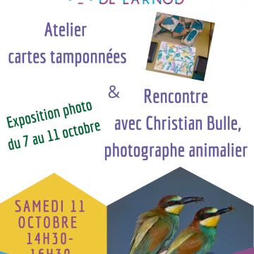 Rencontre avec Christian Bulle et atelier "carte tamponnée"