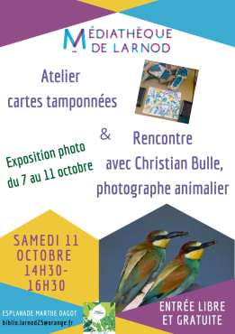 Rencontre avec Christian Bulle et atelier "carte tamponnée"