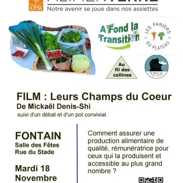 Projection débat : "Leurs champs du coeur" mardi 18 novembre