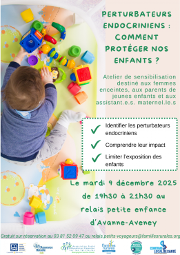Atelier :  Comment protéger nos enfants des perturbateurs endocriniens ?