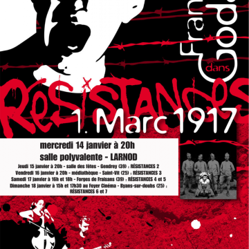 Spectacle "Résistances" le mercredi 14 janvier à 20h